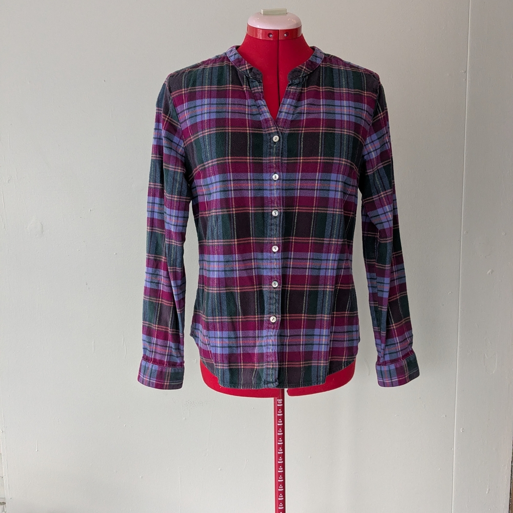 L. L. Bean Plaid Flannel Button-Up Shirt